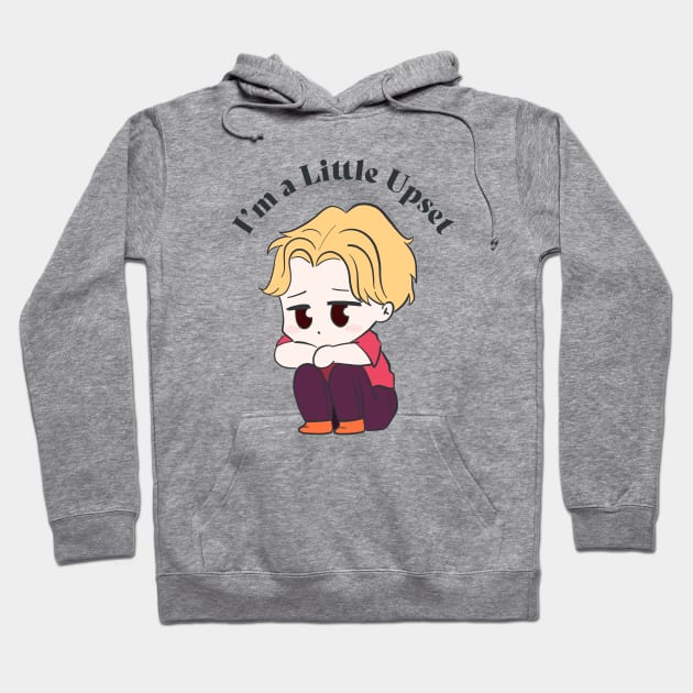 Cute Chibi Anime Boy Upset Illustration Hoodie by MariOyama